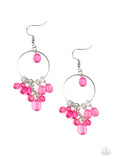 Where The Sky Touches The Sea - Pink Earrings - Paparazzi Accessories