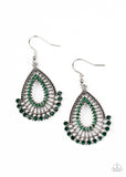 Castle Collection - Green Earrings - Paparazzi Accessories