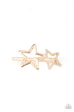Lets Get This Party STAR-ted! - Gold Hair Clip - Paparazzi Accessories