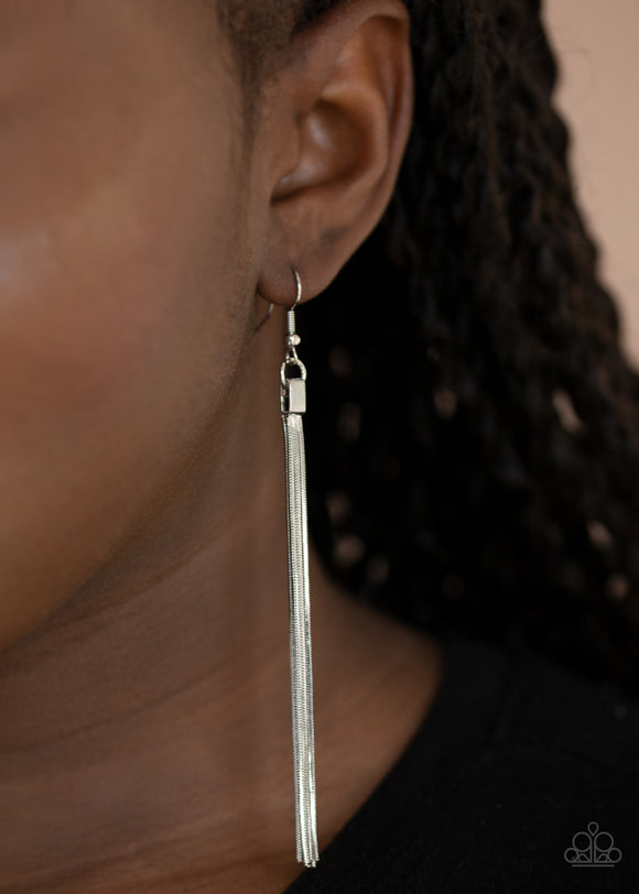 Swing Into Action - Silver Earrings - Paparazzi Accessories
