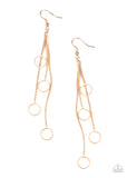 Full Swing Shimmer - Gold Earrings - Paparazzi Accessories