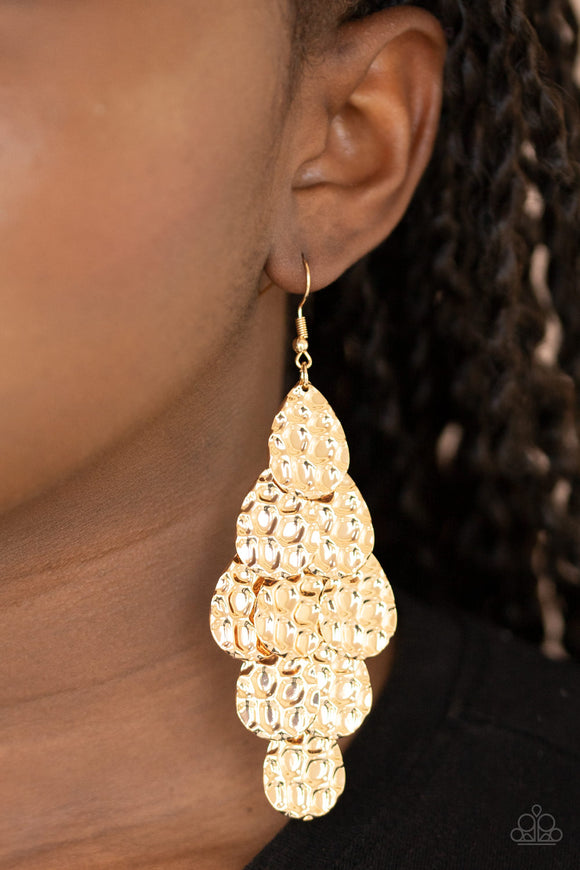 Instant Incandescence - Gold Earrings - Paparazzi Accessories