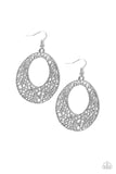 Serenely Shattered - Silver Earrings - Paparazzi Accessories