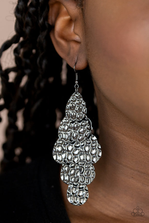 Instant Incandescence - Black Earrings - Paparazzi Accessories