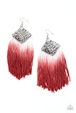 DIP The Scales - Red Earrings - Paparazzi Accessories