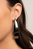 Underestimated Edge - Black Earrings - Paparazzi Accessories