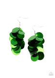Now You SEQUIN It - Green Earrings - Paparazzi Accessories