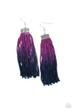 Dual Immersion - Purple Earrings - Paparazzi Accessories 