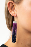 Dual Immersion - Purple Earrings - Paparazzi Accessories 