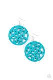 Fresh Off The Vine - Blue Earrings - Paparazzi Accessories