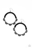 Tambourine Trend - Black Earrings - Paparazzi Accessories