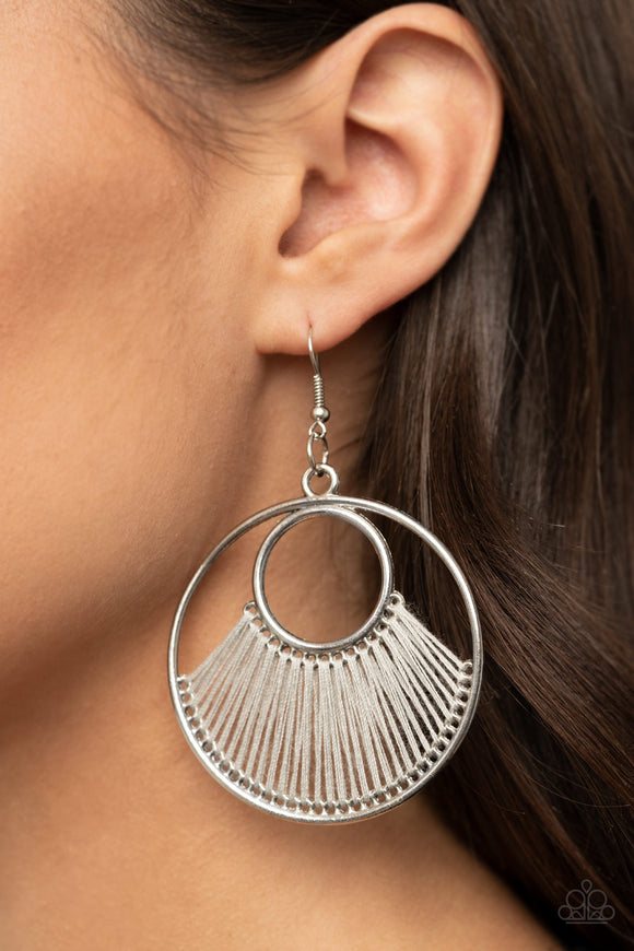 Really High-Strung - Silver Earrings - Paparazzi Accessories