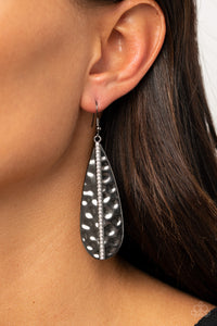 On The Up and UPSCALE - Black Earrings - Paparazzi Accessories