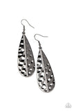 On The Up and UPSCALE - Black Earrings - Paparazzi Accessories