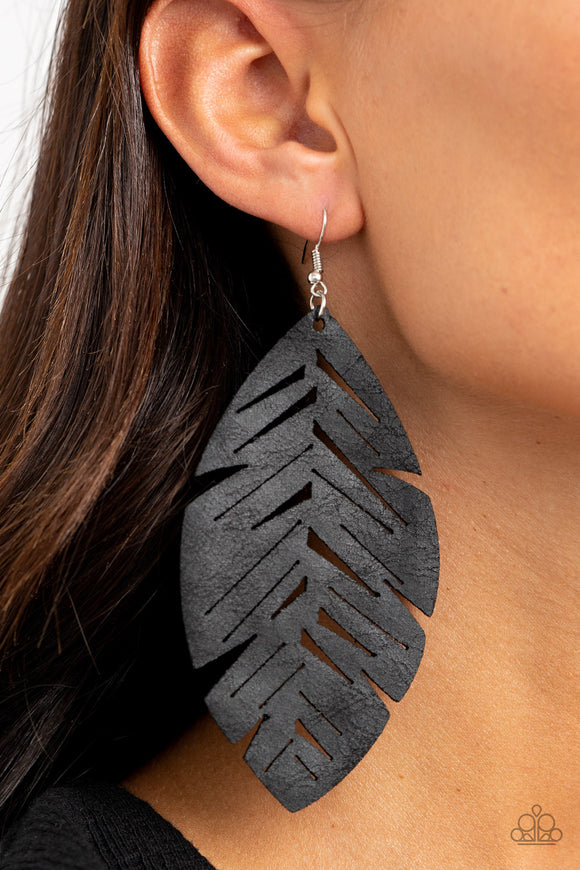 I Want To Fly - Black Earrings - Paparazzi Accessories