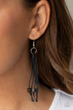 Macrame Majesty - Black Necklace - Paparazzi Accessories