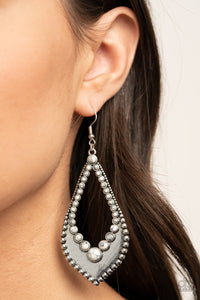 Essential Minerals - White Earrings - Paparazzi Accessories