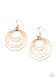 Elliptical Elegance - Gold Earrings - Paparazzi Accessories