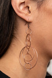 Running Circles Around You - Copper Earrings - Paparazzi Accessories