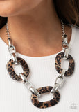 Sink Your Claws In - Brown Necklace - Paparazzi Accessories