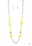 When I GLOW Up - Yellow Necklace - Paparazzi Necklace