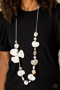On Island Time - White Necklace - Paparazzi Accessories
