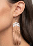 Desert Trails - White Earrings - Paparazzi Accessories