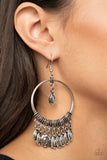 Metallic Harmony - Silver Earrings - Paparazzi Accessories