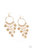 Take a CHIME Out - Gold Earrings - Paparazzi Accessories