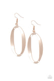 OVAL My Head - Rose Gold Earrings - Paparazzi Accessories