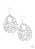 Seize The Stage - White Earrings - Paparazzi Accessories