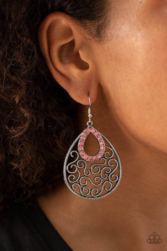 Seize The Stage - Pink Earrings - Paparazzi Accessories