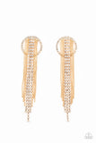 Dazzle by Default - Gold Earrings - Paparazzi Accessories