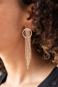 Dazzle by Default - Gold Earrings - Paparazzi Accessories
