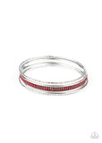 Heap It On - Red Bracelet - Paparazzi Accessories
