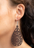 Seaside Sunsets - Brown Earrings - Paparazzi Accessories