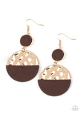 Natural Element - Gold Earrings - Paparazzi Accessories