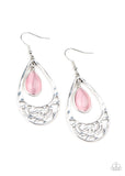DEW You Feel Me? - Pink Earrings - Paparazzi Accessories