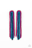 Let There BEAD Light - Multi Blue Earrings - Paparazzi Accessories