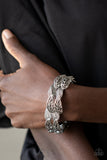 Its Five o FLOCK Somewhere - Silver Bracelet - Paparazzi Accessories