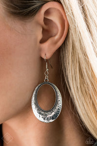 Tempest Texture - Silver Earrings - Paparazzi Accessories
