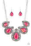 Opal Auras - Pink Necklace - Paparazzi Accessories