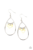 Shimmer Advisory - Yellow Earrings - Paparazzi Accessories