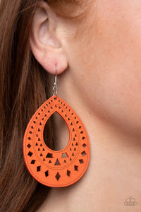 Belize Beauty - Orange Earrings - Paparazzi Accessories