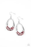 Better LUXE Next Time - Red Earrings - Paparazzi Accessories