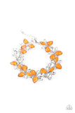 Ice Garden - Orange Bracelet - Paparazzi Accessories