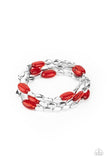 Sorry to Burst Your BAUBLE - Red Bracelet - Paparazzi Accessories