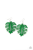 Shake Your PALMS PALMS - Green Earrings - Paparazzi Accessories