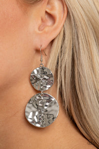 HARDWARE-Headed - Silver Earrings - Paparazzi Accessories