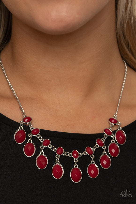 Lady of the POWERHOUSE - Red Necklace - Paparazzi Accessories
